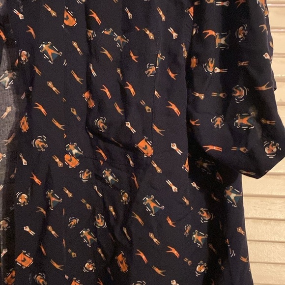 Goodfellow & Co Navy Swimmer Button Down Shirt - Picture 3 of 6